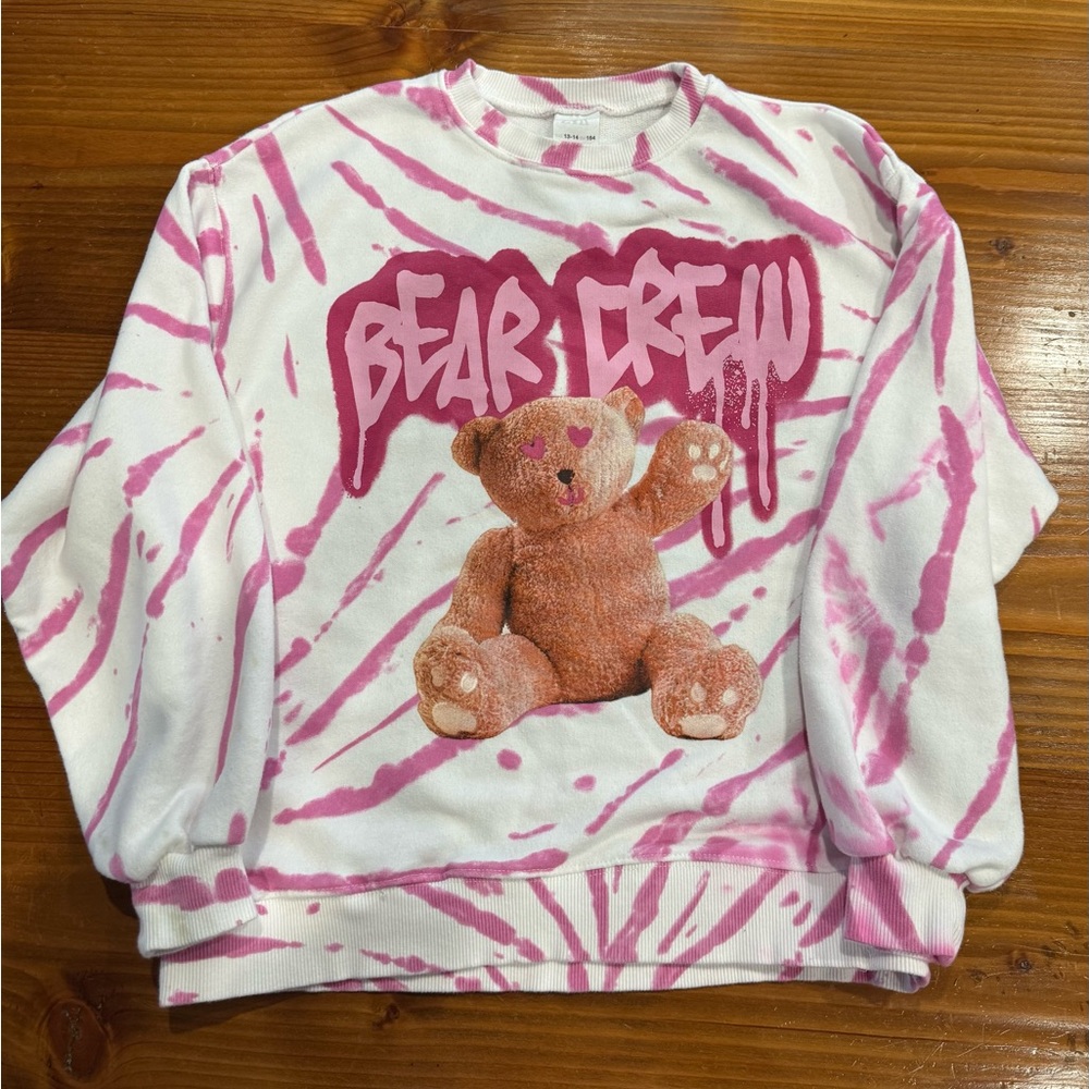 Zara Pink Tie-Dye Sweatshirt